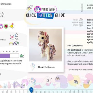 Quick Pattern Guide | Comet The Unicorn by Projectarian