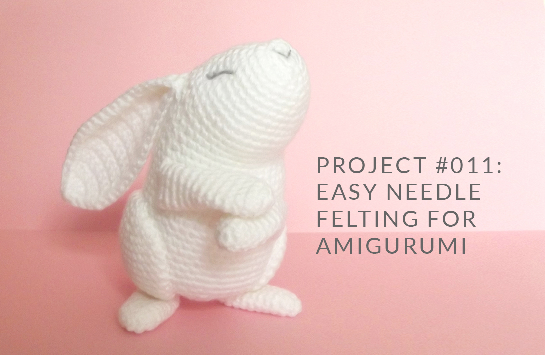 How to needle felt basic features on your amigurumi using yarn #crochet #plush